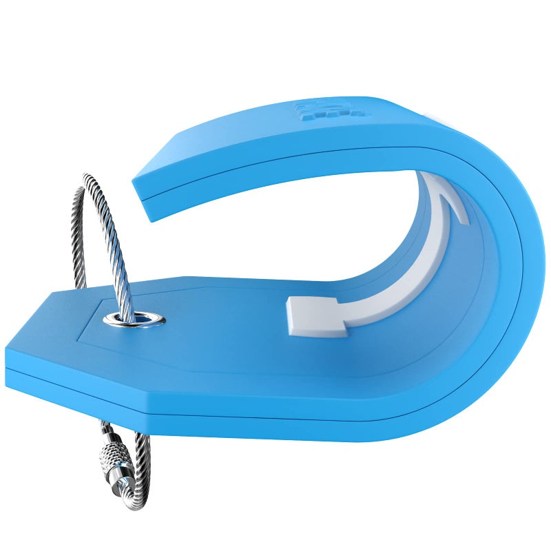 Shacke Initial Luggage Tag with Full Privacy Cover and Stainless Steel Loop - Aqua Teal (Letter J) - Image 4